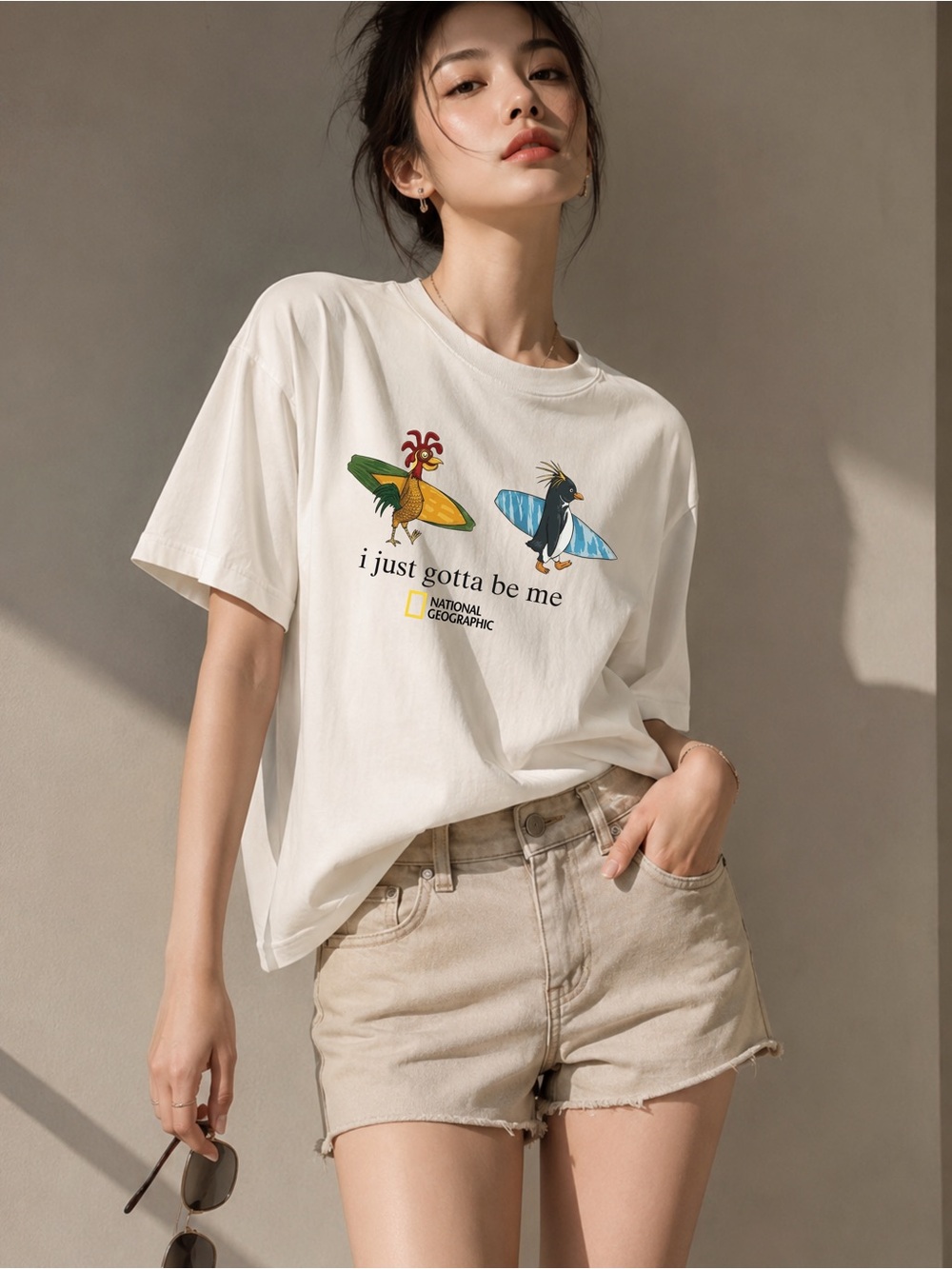 Surf's Up Cody & Chicken Y2K Surfer Aesthetic Relaxed Graphic Tee